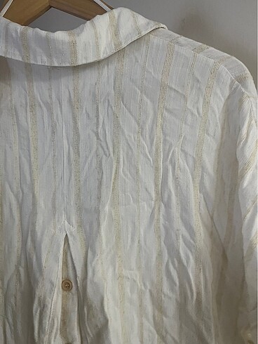 Beyaz yazlık gömlek - Görsel 7