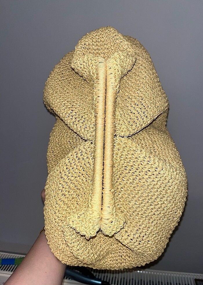 Hasır pileli clutch - Görsel 2