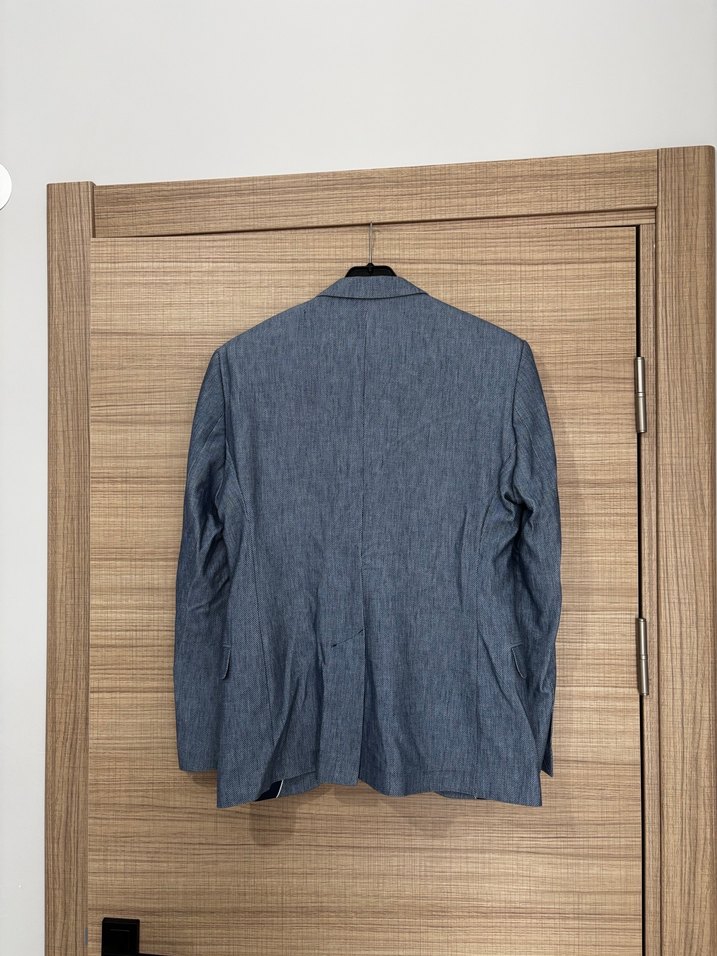 Erkek Mavi Düğmeli Normal Kesim Ceket - Görsel 2