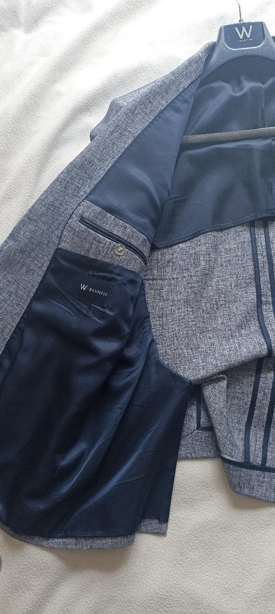 Vakko Gri Erkek Keten Ceket - Görsel 4