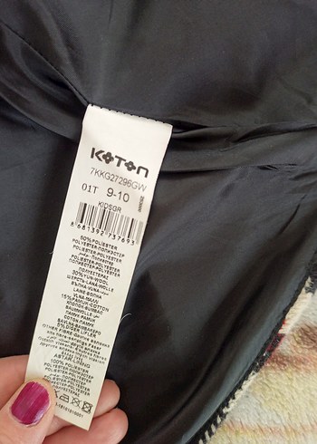 Düğmeli Ekose Desenli Kısa Hamile Paltosu - Görsel 6