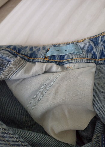 Gri Midi Geniş Kesim Denim Kadın Pantolon - Görsel 7