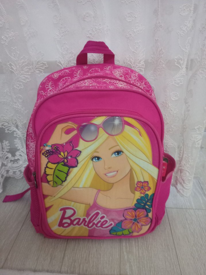 Renkli Barbie Desenli Pembe Çocuk Sırt Çantası - Görsel 2