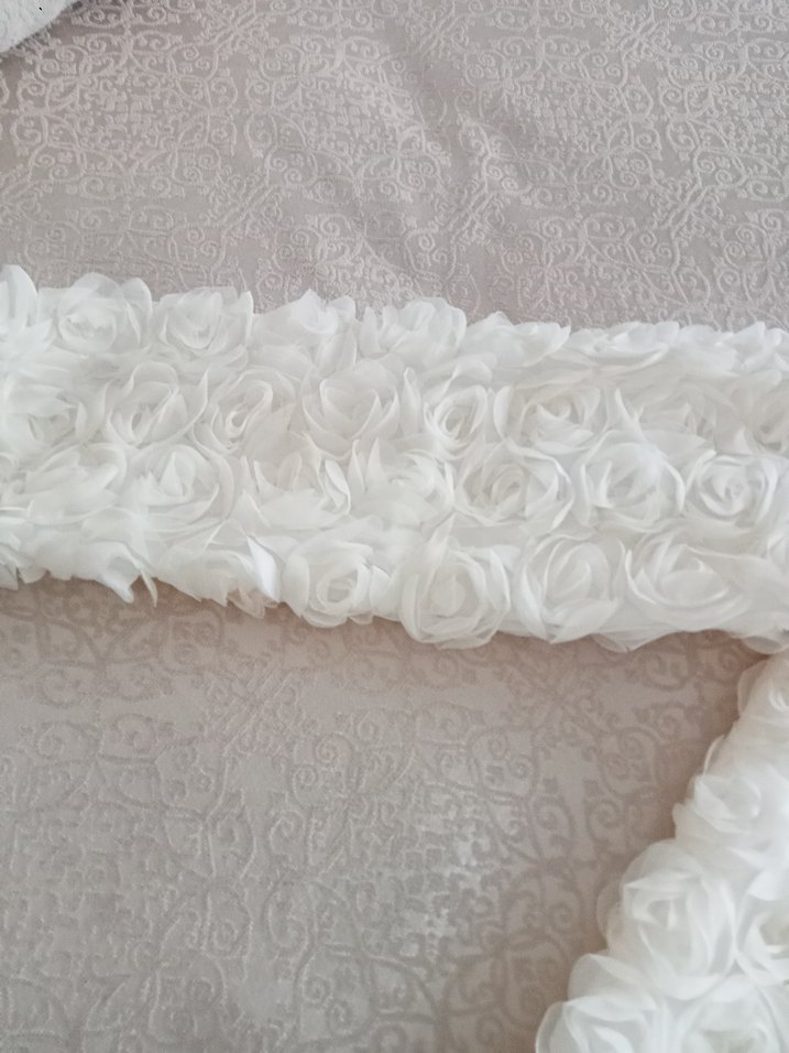 Nakışlı Beyaz kadın hırka yazlık papyonlu - Görsel 3