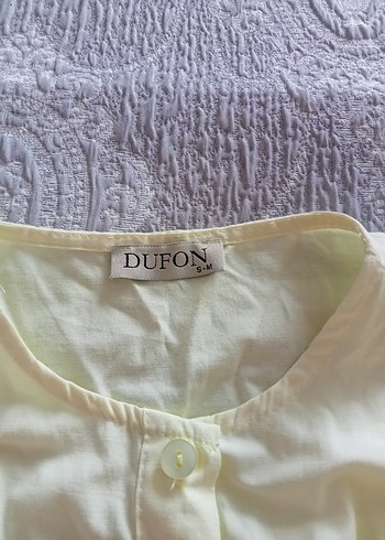 Sarı Bol Kesim Keten Kadın gömlek - Görsel 2