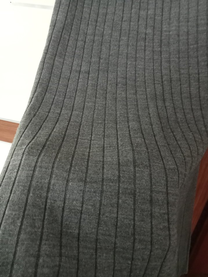 Gri Triko Uzun Kollu Kadın Elbise 40 beden uyumlu - Görsel 3