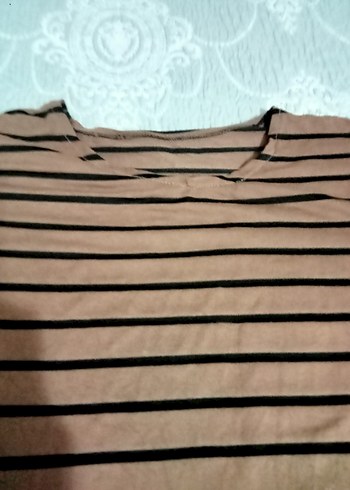 Çizgili Uzun Kollu penye elbise boy ölçüsü 1 metre 25 santim - Görsel 2