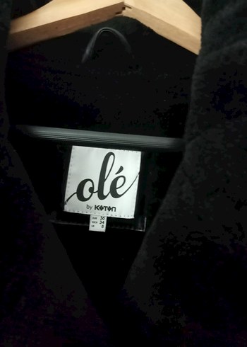 Siyah Deri Kemerli Kolsuz Biker Ceket - Görsel 2