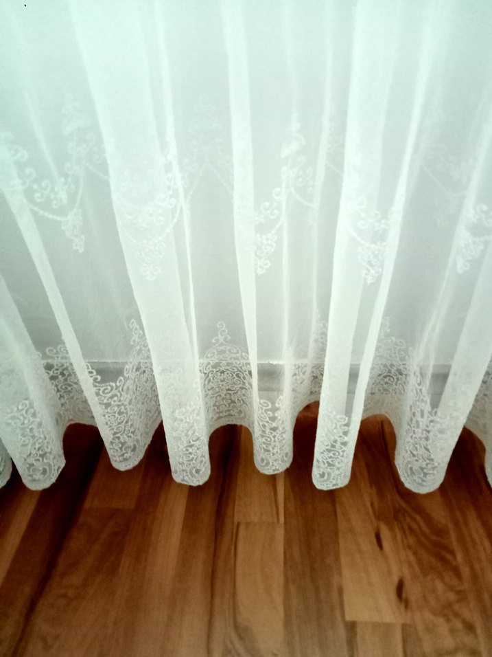 Nakışlı Beyaz Perde ölçüleri 2 50 metre - Görsel 4