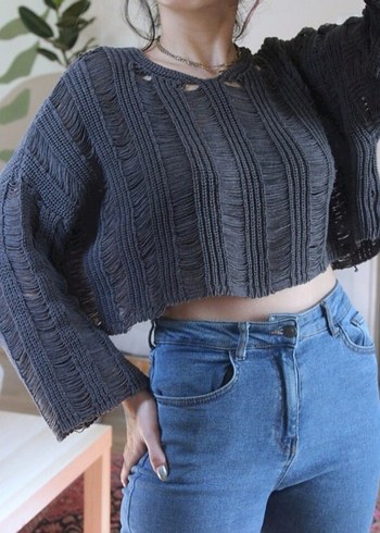 Bohemai Örgü Kazak - Görsel 9