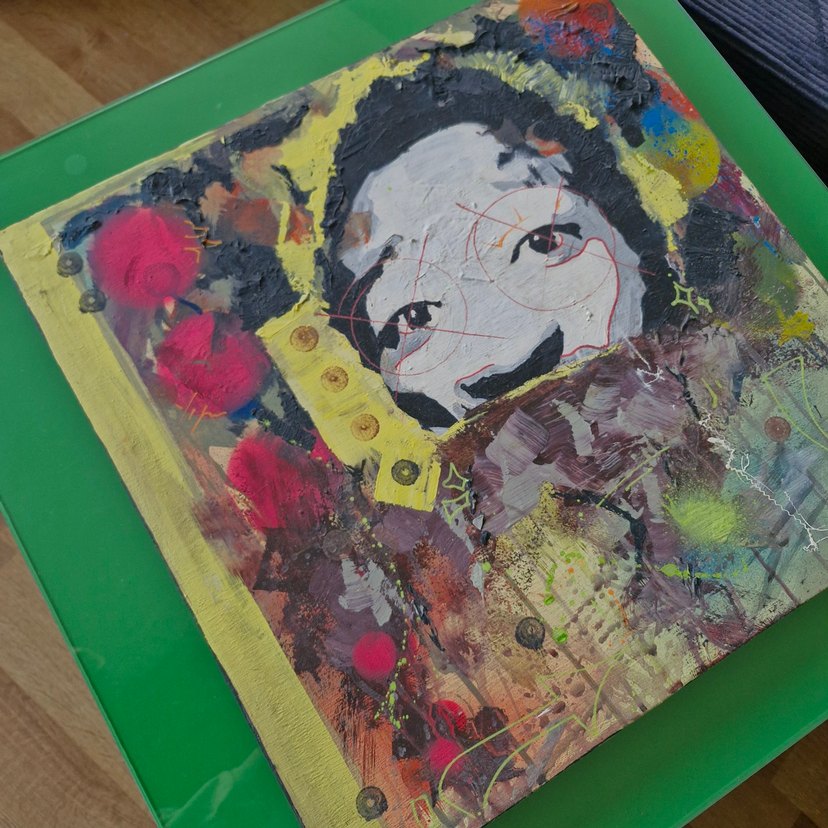 El Yapımı Abstrakt Tablo - Görsel 5