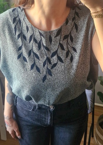 Vintage Nakışlı Süveter - Görsel 5