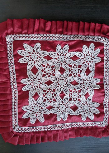 Vintage Dantelli Kırlent Yastık Kılıfı - Görsel 3