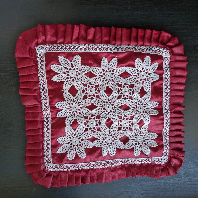 Vintage Dantelli Kırlent Yastık Kılıfı - Görsel 3