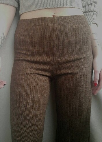 36 Beden İspanyol Paça Kışlık Vintage Pantolon
