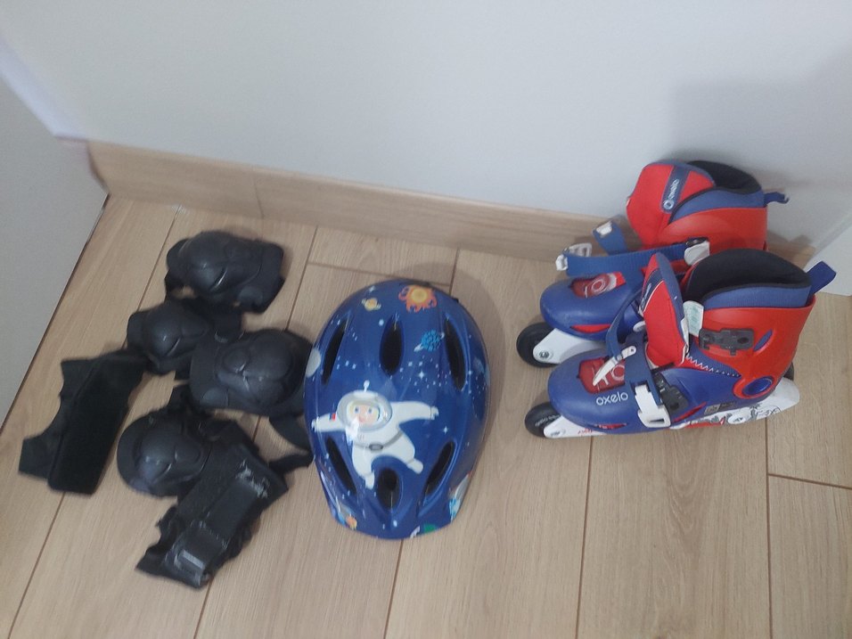 Mavi Astronot Desenli Çocuk Kaskı - Görsel 3