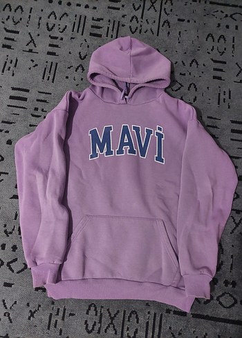 Mor Kapüşonlu Kadın Sweatshirt