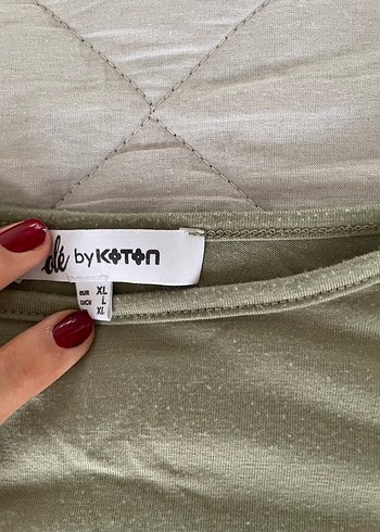 xl Beden haki Renk Uzun Kollu Haki Tişört