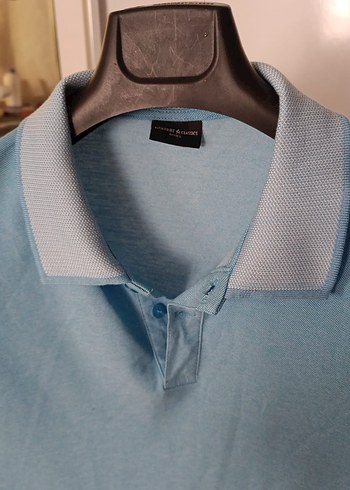 Erkek Mavi Kısa Kollu Polo Tişört - Görsel 2