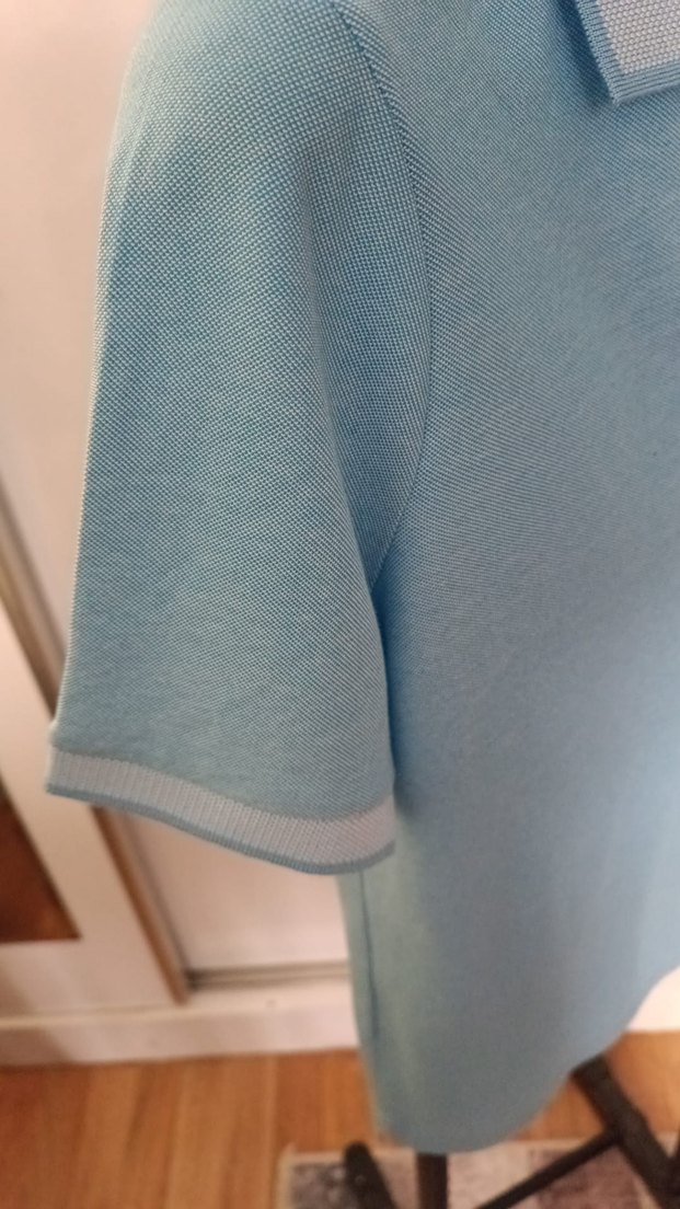 Erkek Mavi Kısa Kollu Polo Tişört - Görsel 4