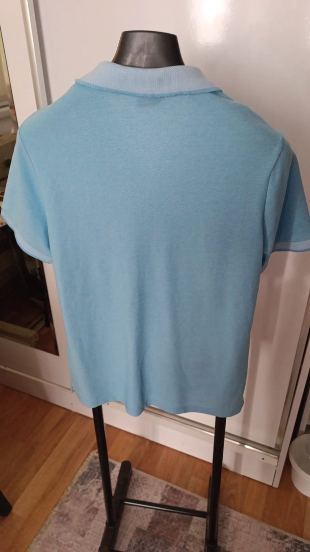 Erkek Mavi Kısa Kollu Polo Tişört - Görsel 3