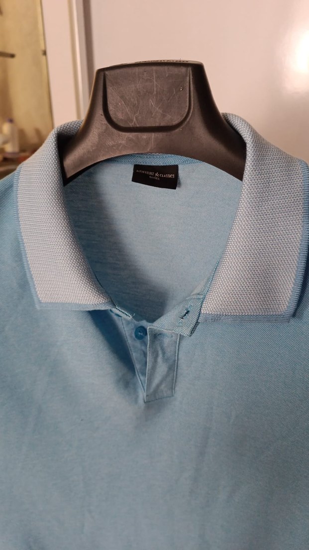 Erkek Mavi Kısa Kollu Polo Tişört - Görsel 2