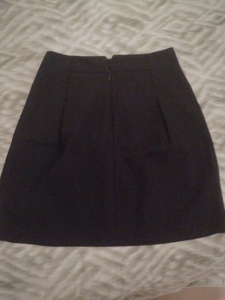 Siyah Pilili Midi Mini Etek - Görsel 3