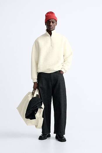 Kalp Desenli Kapitone Sweatshirt