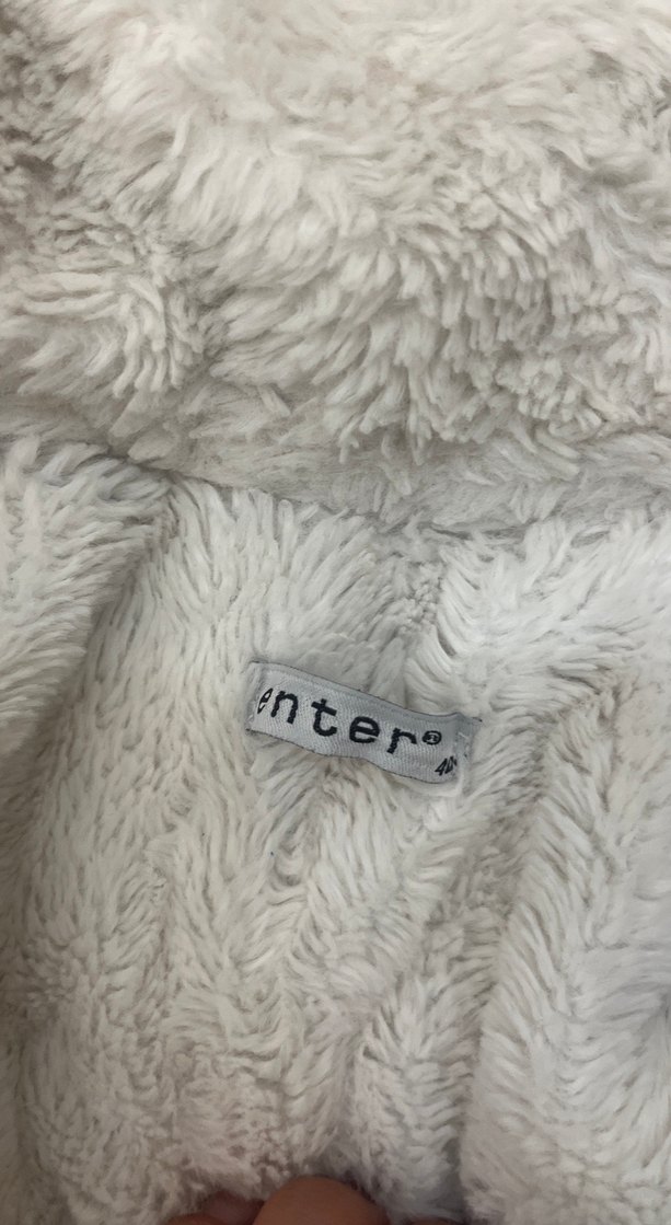 Gri Kadın Denim Ceket, Kürklü, Salaş - Görsel 3