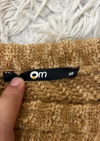 Bohem Tarzı Örgü Kadın Kazak, Kısa, Kahverengi - Görsel 2