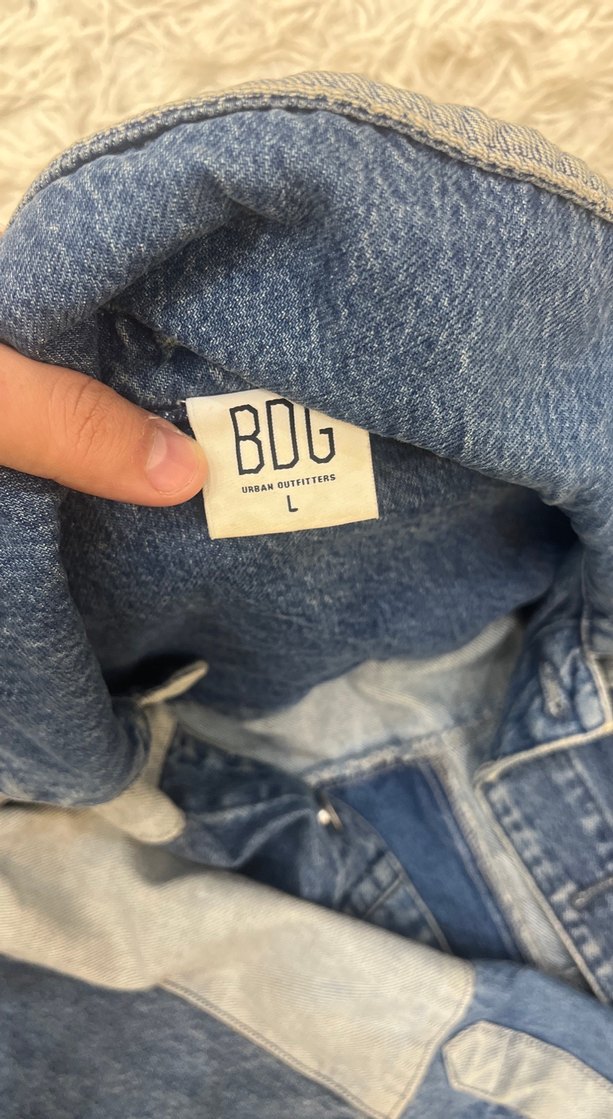 Düğmeli Kadın Kot Ceket, Rahat Kesim, Midi Boy - Görsel 3