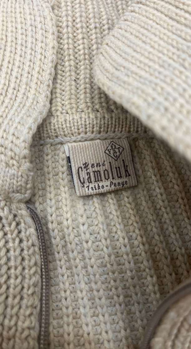 Bej Örgü Kadın Kazak Yüksek Yaka - Görsel 2