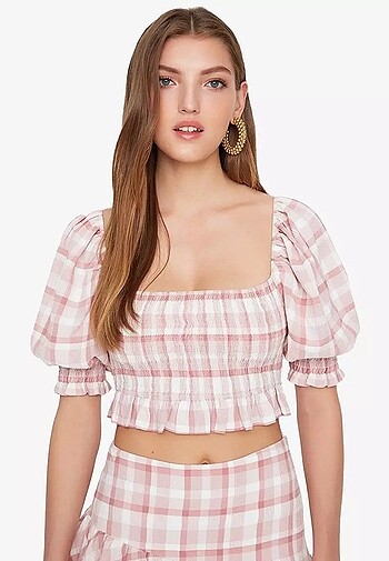 TRENDYOL BLUZ CROP