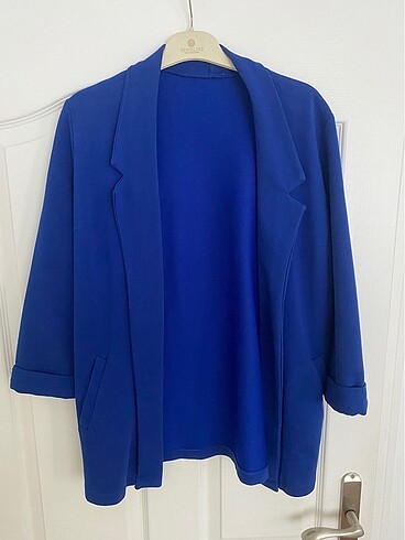 Mavi penye ceket