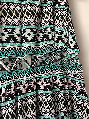 Bershka Desenli mini elbise