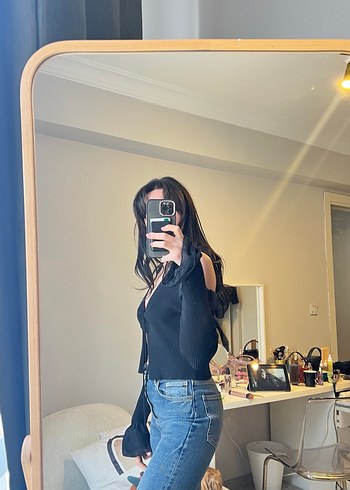 Kızlar için Siyah Straplez Bolero - Görsel 2