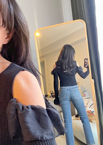 Kızlar için Siyah Straplez Bolero - Görsel 4