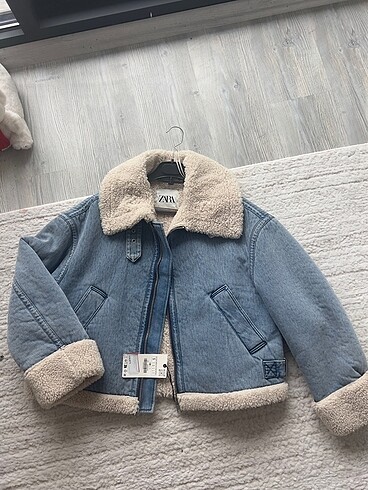 Zara denim içi kürklü mont