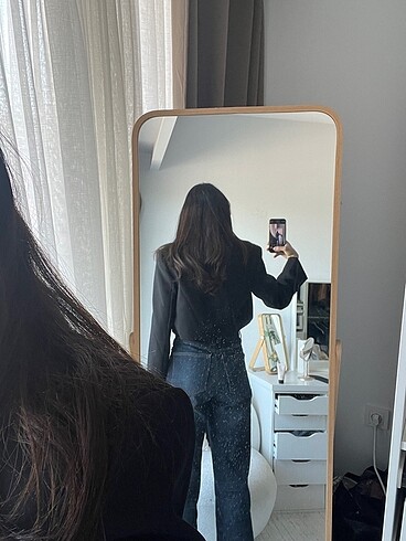 s Beden siyah Renk Zara crop blazer