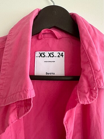 xs Beden Bershka pembe poplin gömlek