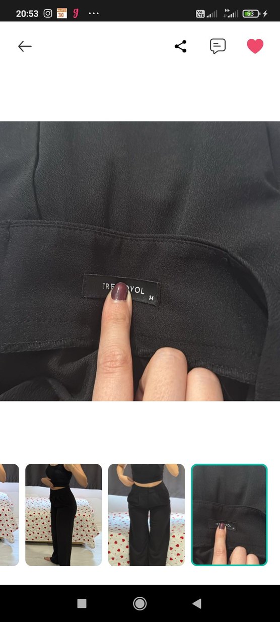 siyah kumaş pantolon — görsel 4/5