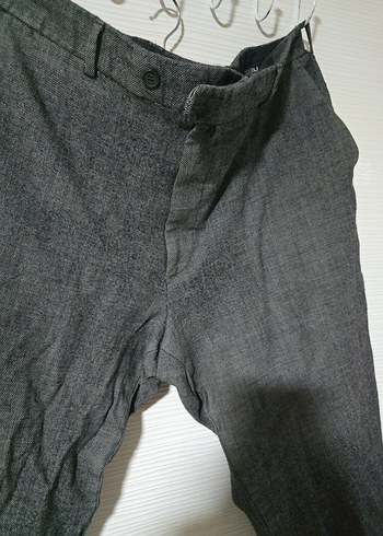 Diğer Gri Bol Kesim Denim Erkek Pantolon