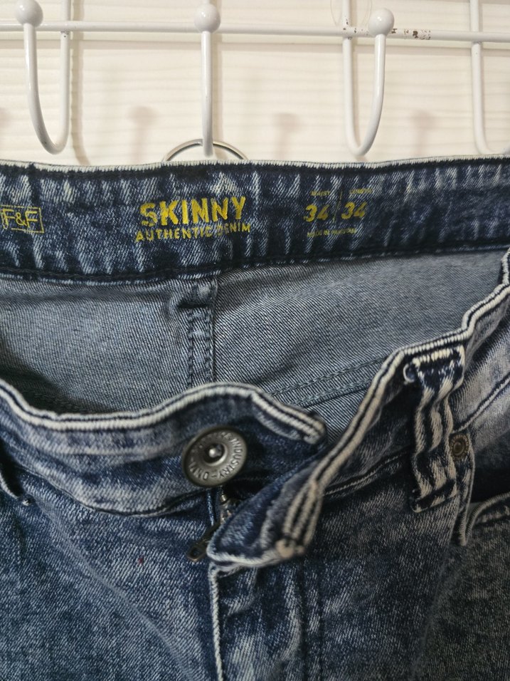 Düğmeli Bağlama Desenli Street Style Kadın Kot Pantolon - Görsel 2