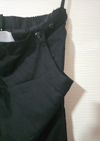 Siyah Midi Hamile Eteği, Salaş ve Drapeli - Görsel 4