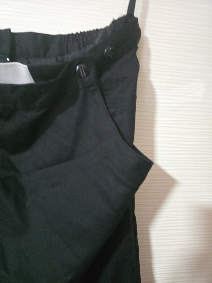 Siyah Midi Hamile Eteği, Salaş ve Drapeli - Görsel 4