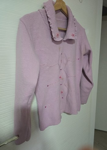 Mor Balıkçı Yaka Kadın Triko Kazak - Görsel 2