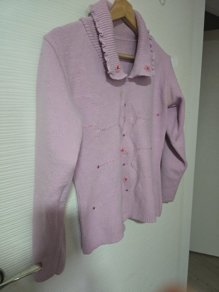 Mor Balıkçı Yaka Kadın Triko Kazak - Görsel 2