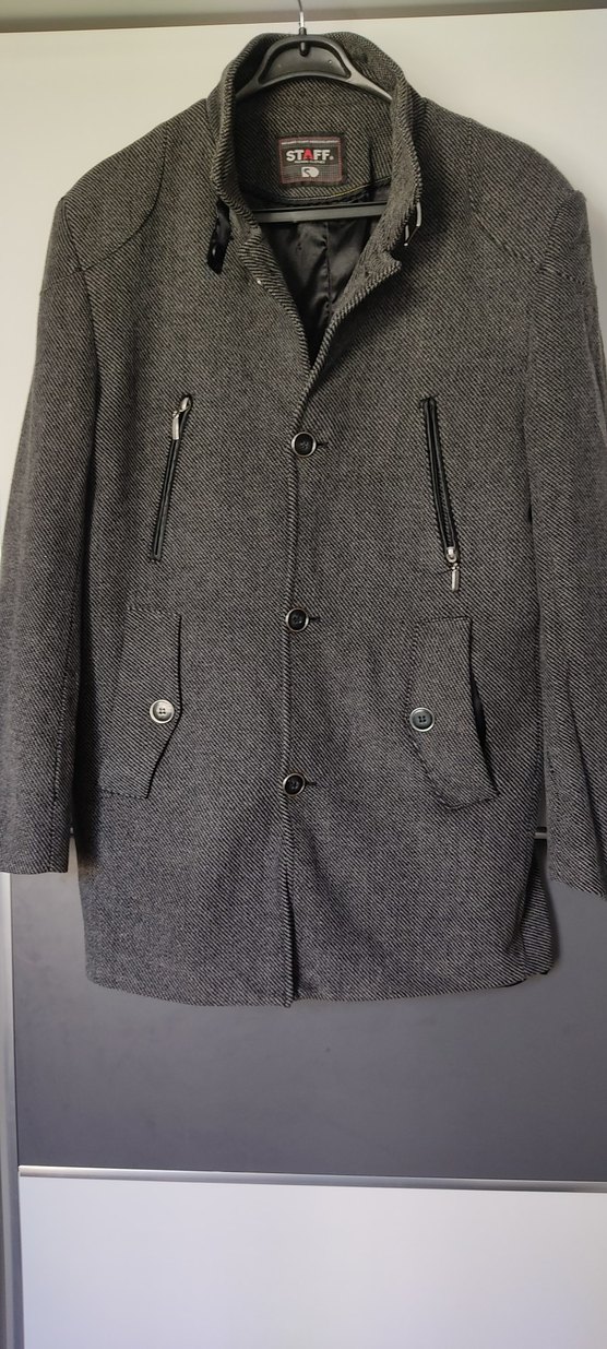 Düğmeli Gri Midi Erkek Kaşe Kaban - Görsel 5