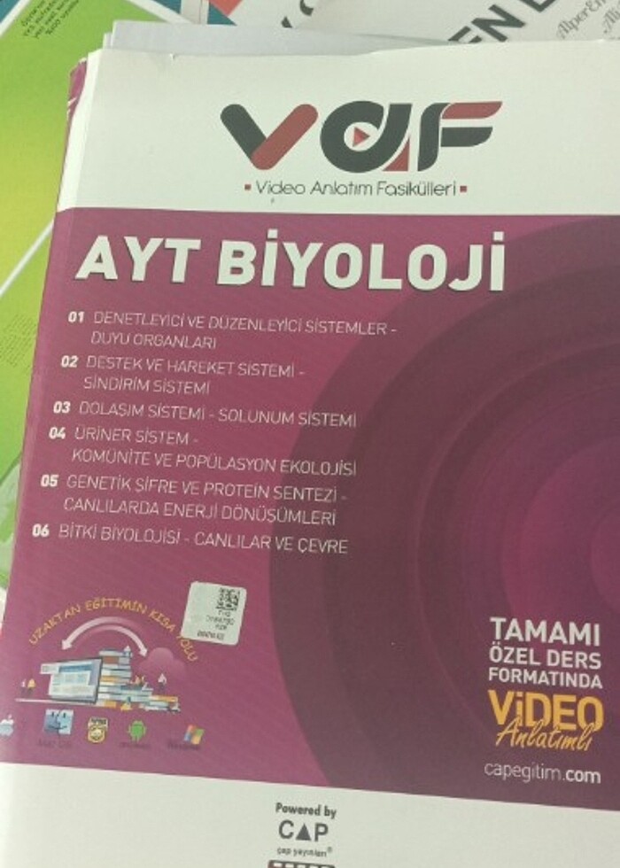çap vaf ayt biyoloji - Görsel 2