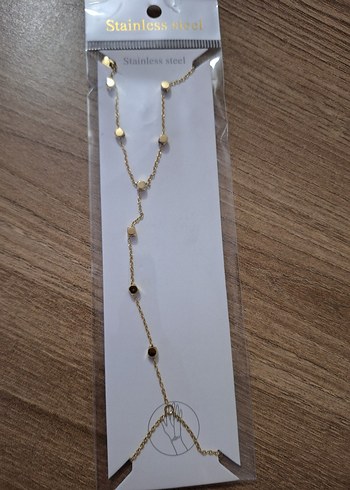 Altın Renk Zincir Detaylı Kadın El Zinciri - Görsel 5